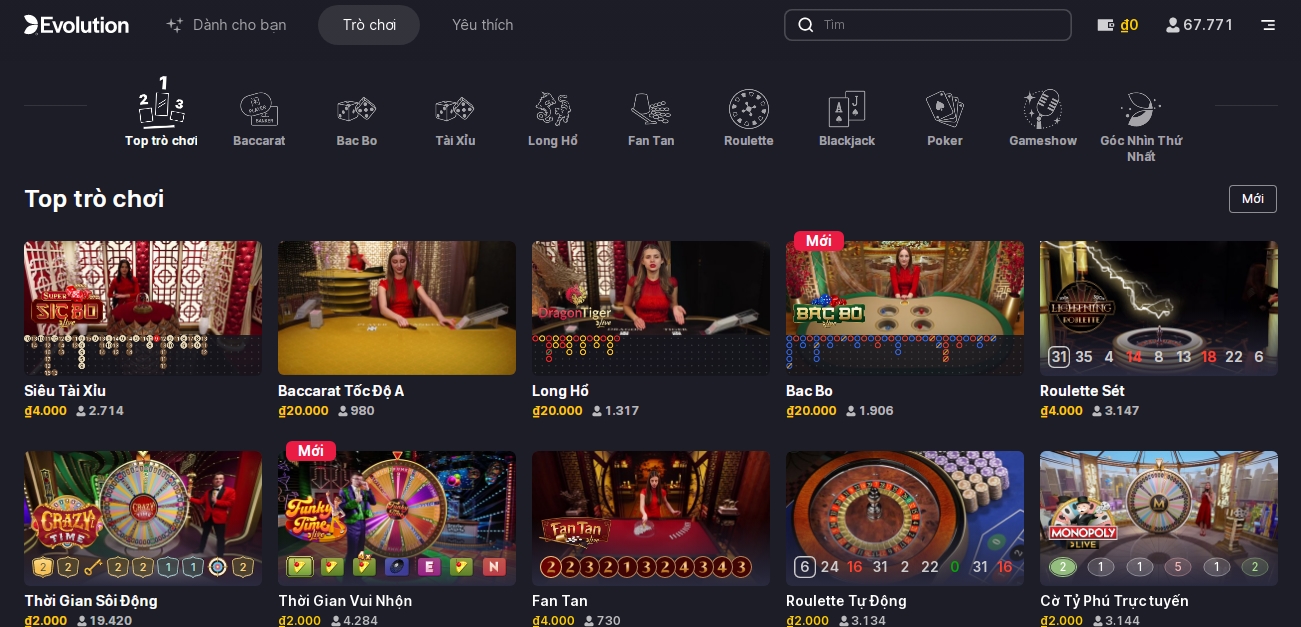 Giới thiệu hình thức Casino trực tuyến ở tải Rikvip