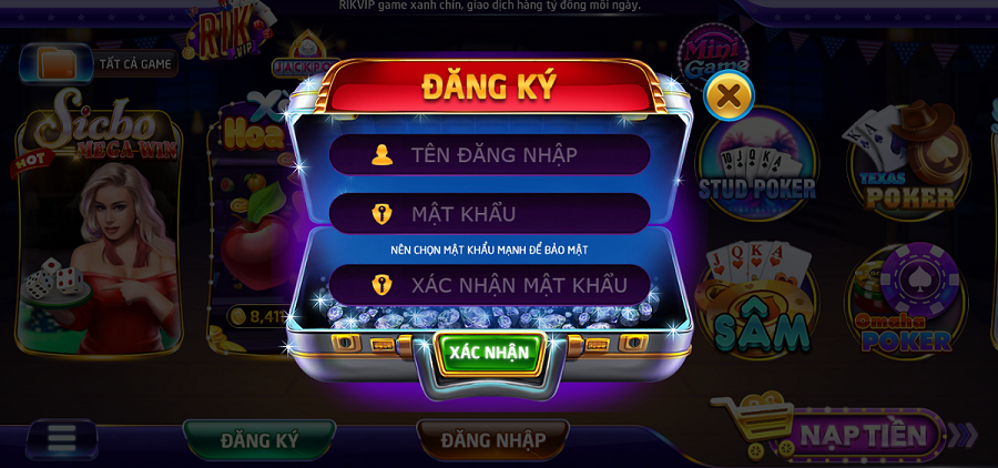 Đăng ký Rikvip chỉ mất ít phút là hoàn thành